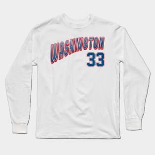 Retro Washington Number 33 Long Sleeve T-Shirt